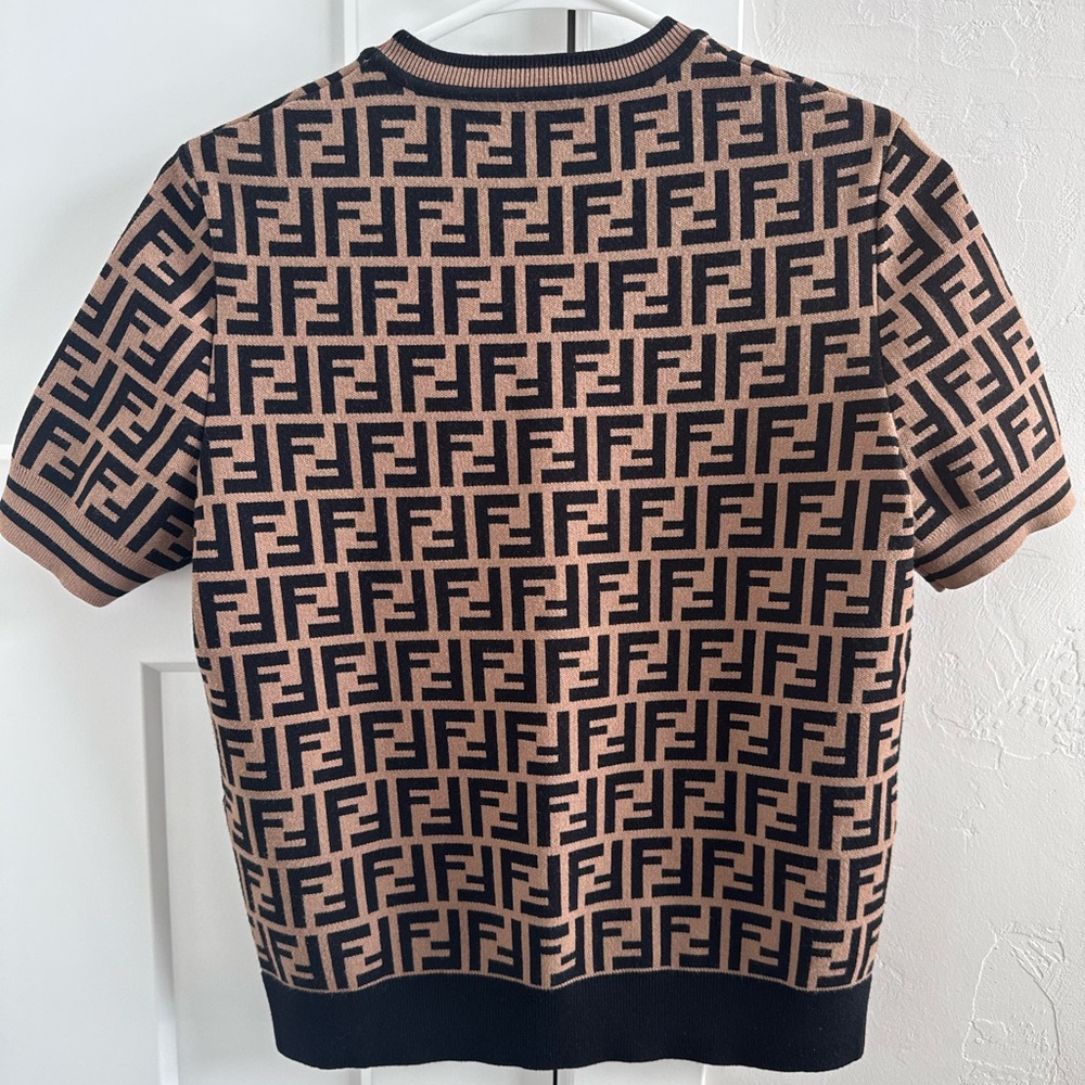 👛👛👛Fendi Zucca Print Knit Crew Neck - Picture 2 of 7